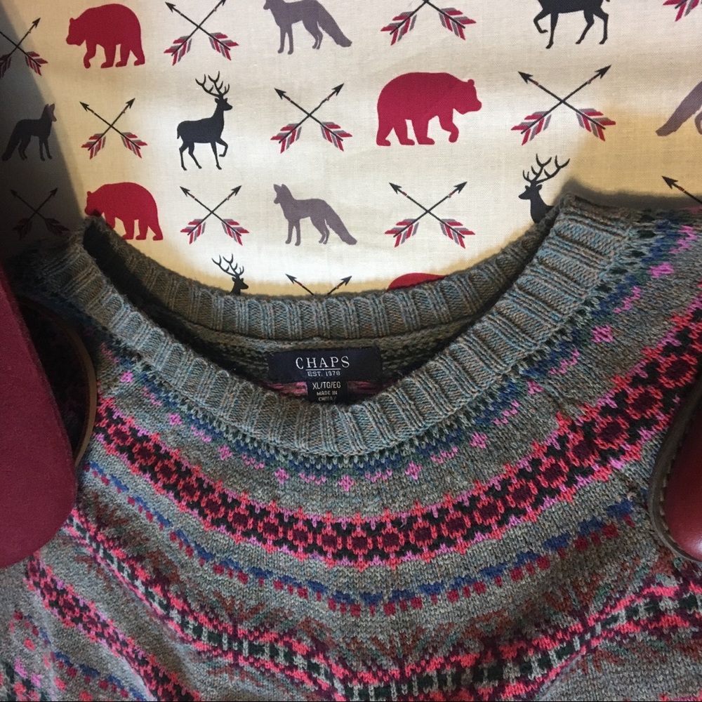 Soft Chaps Aztec sweater - Picture 3 of 6